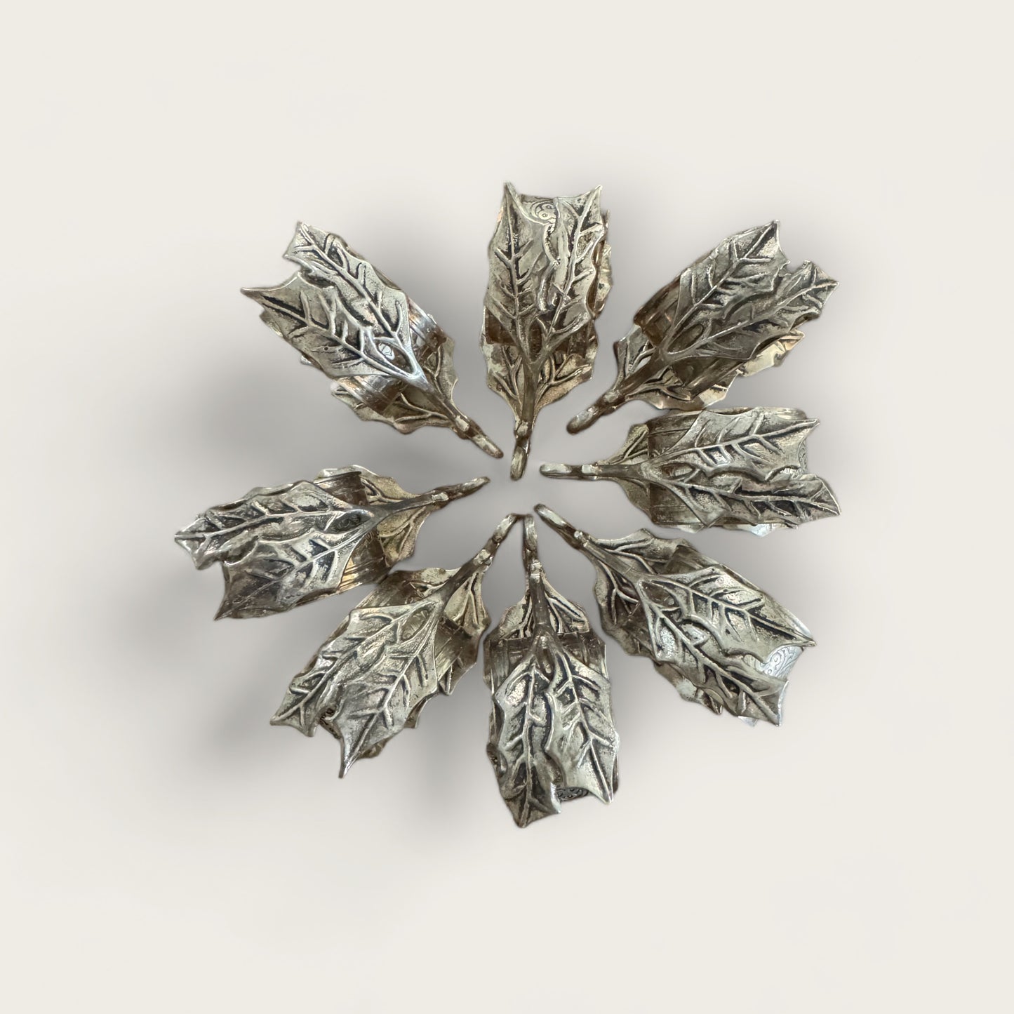 Silver Leaf Napkin Rings