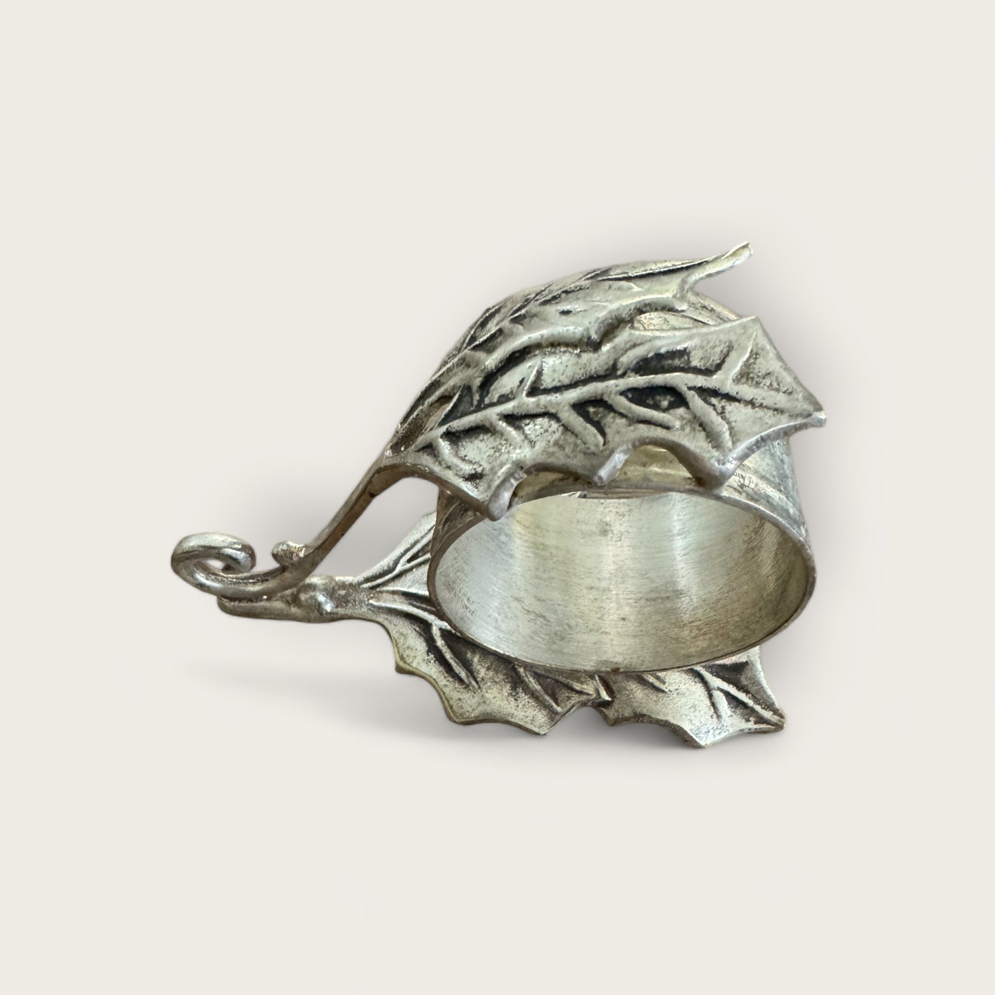 Silver Leaf Napkin Rings