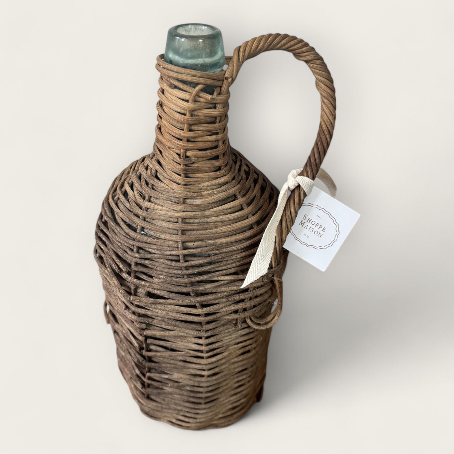 Vintage Woven Stick Jug