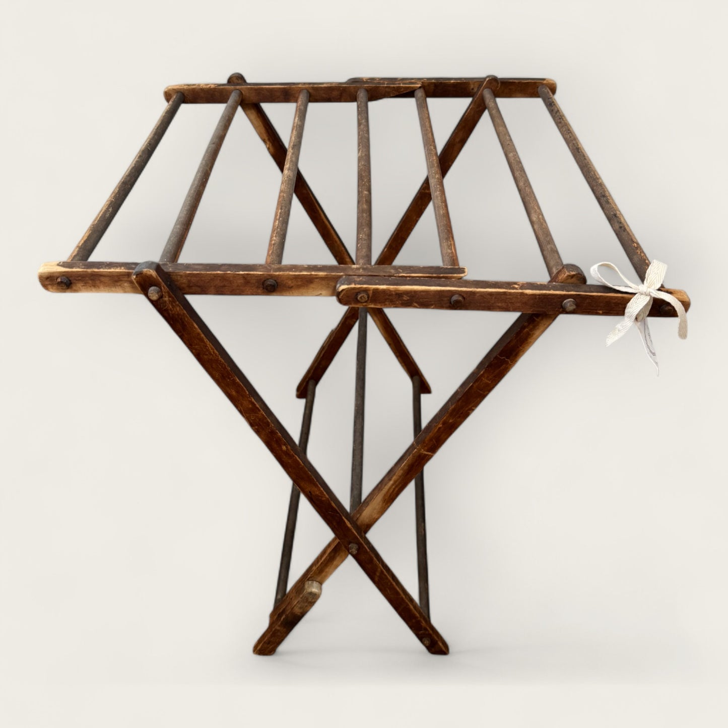 Vintage Wood Clothes Drying Rack