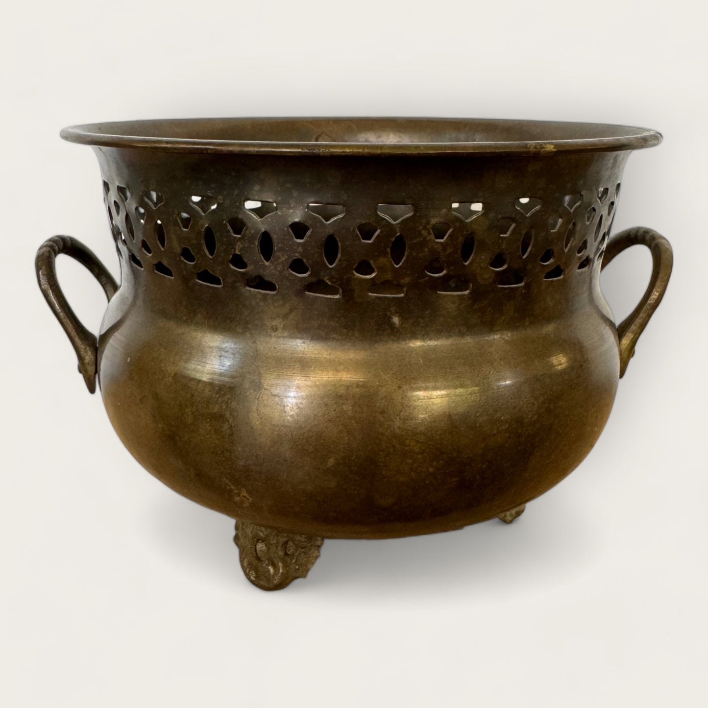 Brass Footed Planter