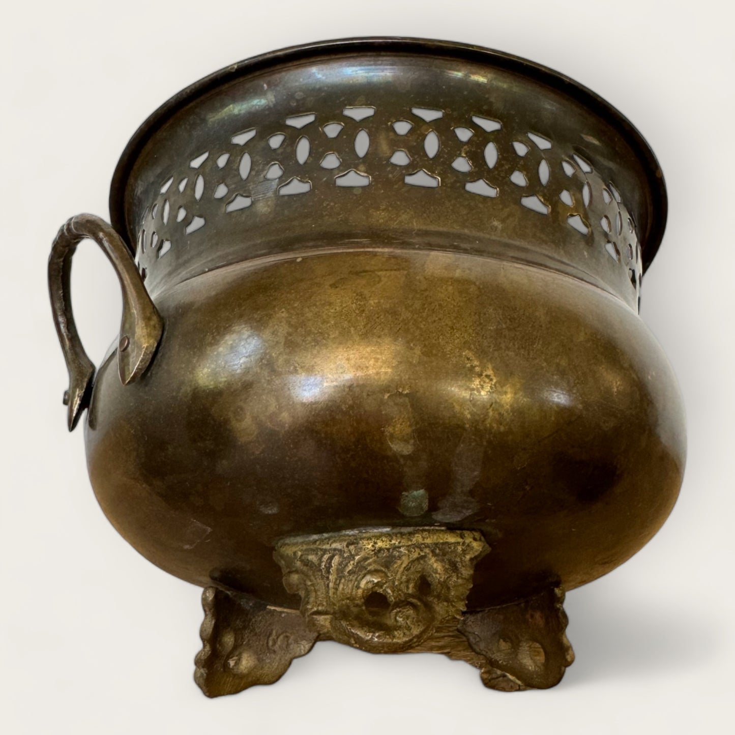 Brass Footed Planter