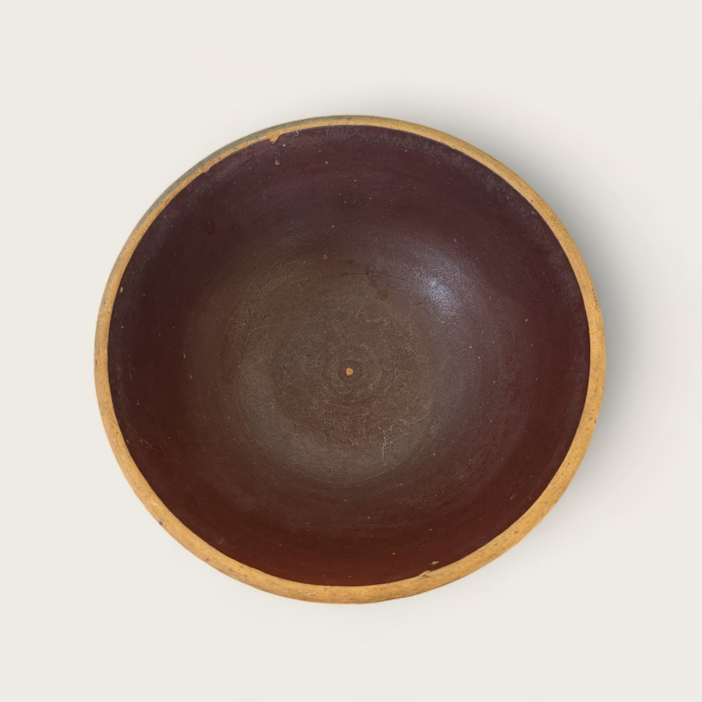 Vintage Brown Stoneware Bowl