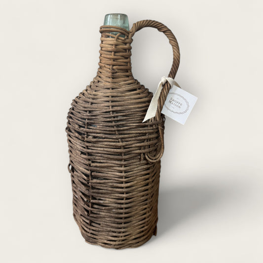 Vintage Woven Stick Jug