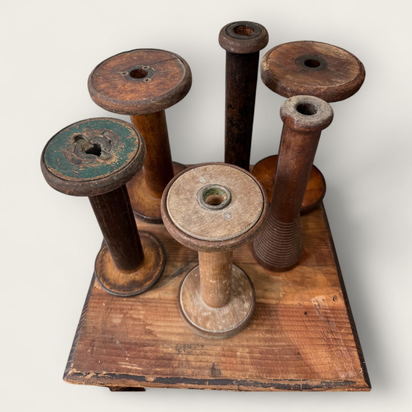 Vintage Wooden Bobbins and Spools