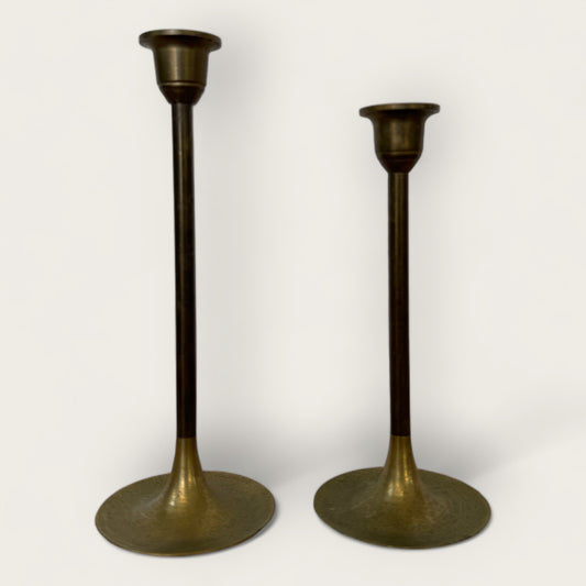 Brass Candlestick Holder Set